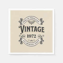 Vintager Geburtstag Serviette