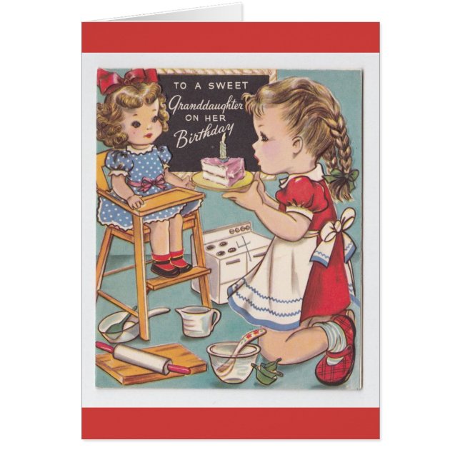 Vintager Geburtstag - zu einer süßen Enkelin, (Vorne)