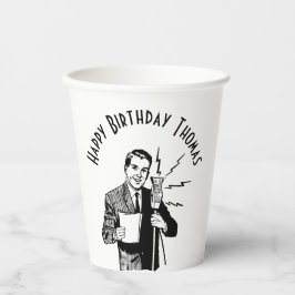 Vintager Geburtstagskünstler Pappbecher