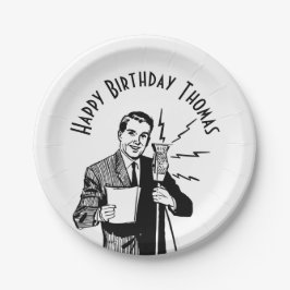 Vintager Geburtstagskünstler Pappteller