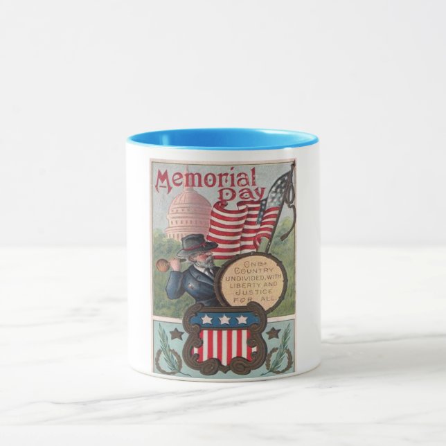 Vintager Gedenktag - Ein Land Tasse (Zentrum)