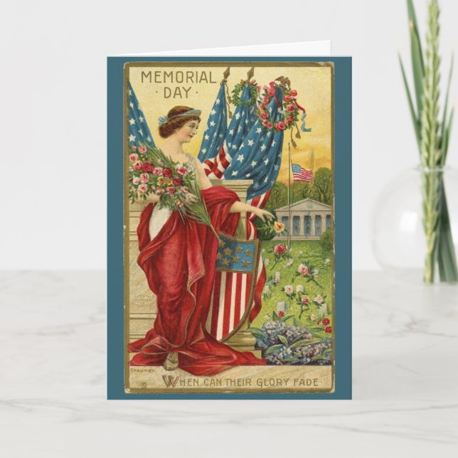 Vintager Gedenktag Karte (Vorderseite)