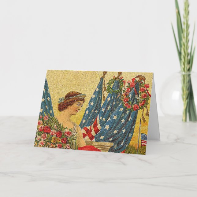 Vintager Gedenktag Karte (Vorderseite)