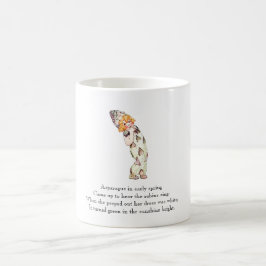 Vintager Gedicht-Spargel-Reim-niedliche Kaffeetasse