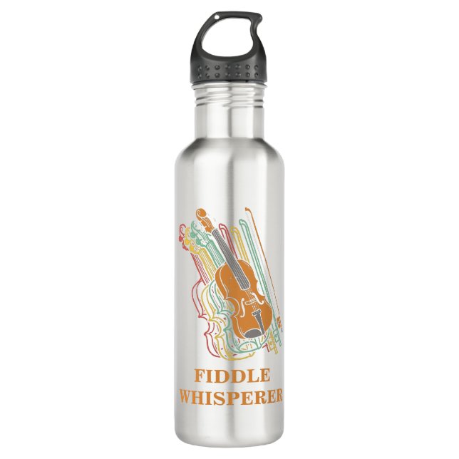 Vintager Geigenflitzer Edelstahlflasche (Vorderseite)