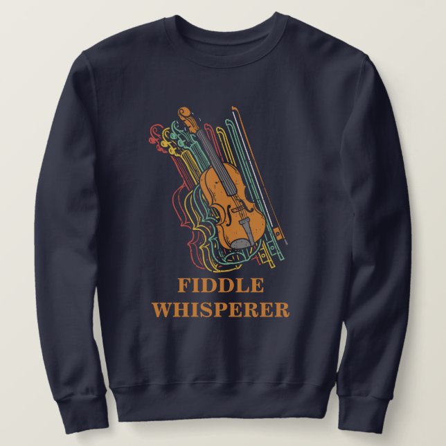 Vintager Geigenwirbelpuffer Sweatshirt (Design vorne)