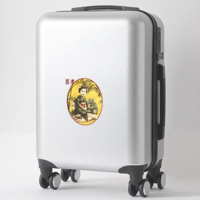 Vintager Geisha-Aufkleber Aufkleber (Koffer)