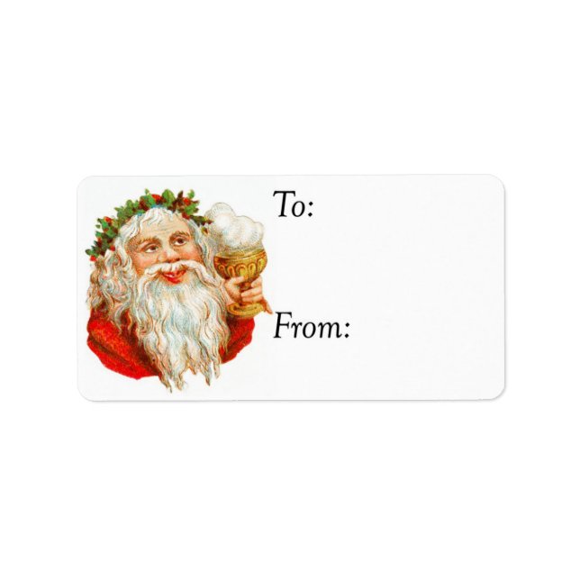 Vintager Geist der Weihnachtsgeschenke Adressaufkleber (Vorne)