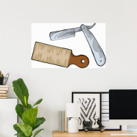 Vintager, gerade Razzia und Strop-Barber-Shop