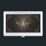 Vintager gerahmter eleganter Damast-Haar-Salon Visitenkarten Etui<br><div class="desc">Vintager gerahmter eleganter Damast-Haar-Salon-Geschäfts-Kartenhalter.</div>