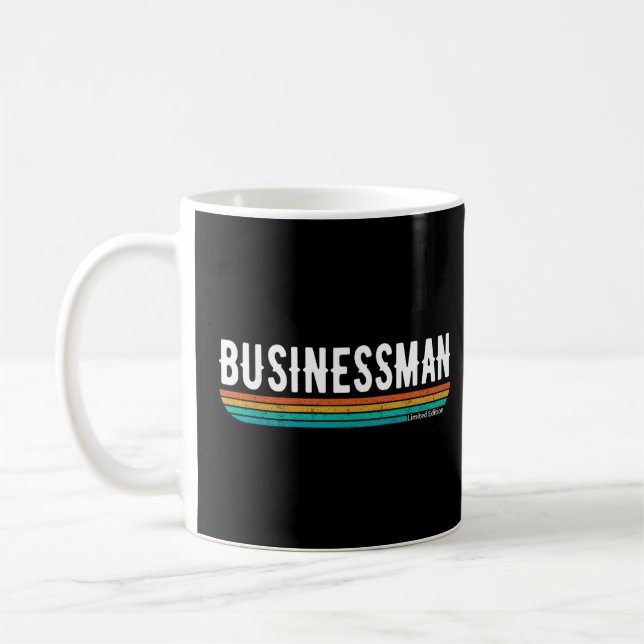 Vintager Geschäftsmann - Berufsberater Kaffeetasse (Links)