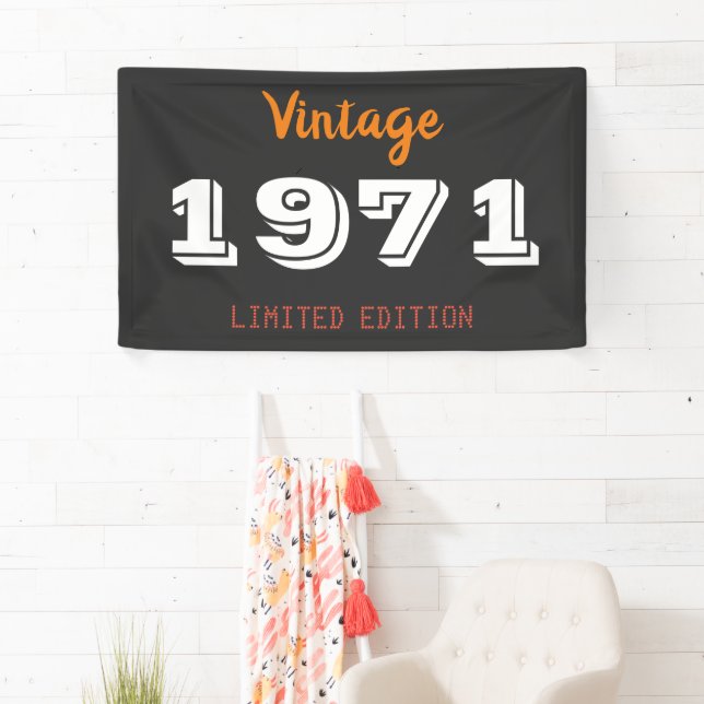 Vintager Geschenkbanner der Limited Edition 1971 - Banner (Insitu)