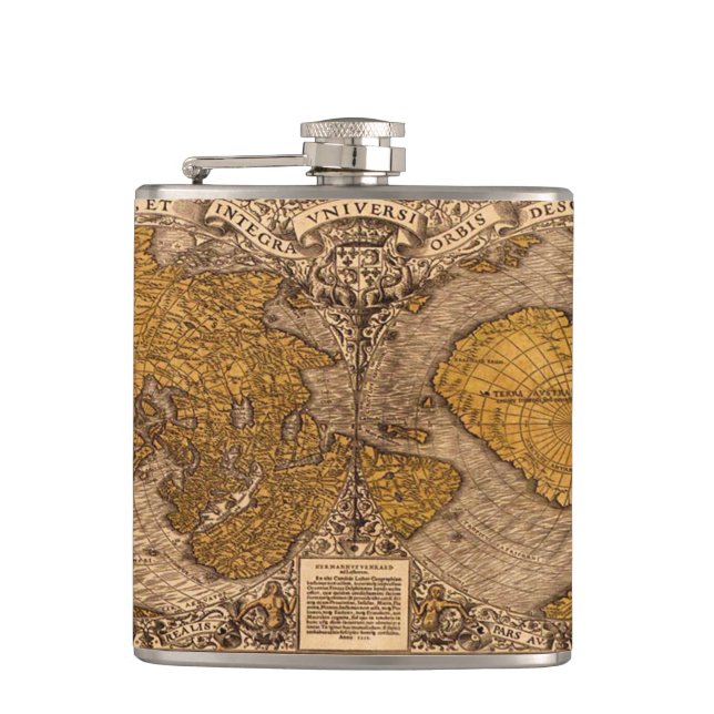 Vintager Geschichtsliebhaber der Alten Welt Flachmann (Vorderseite)