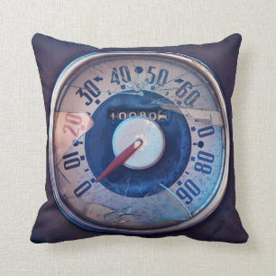Vintager Geschwindigkeitsmesser Throwpillow Kissen