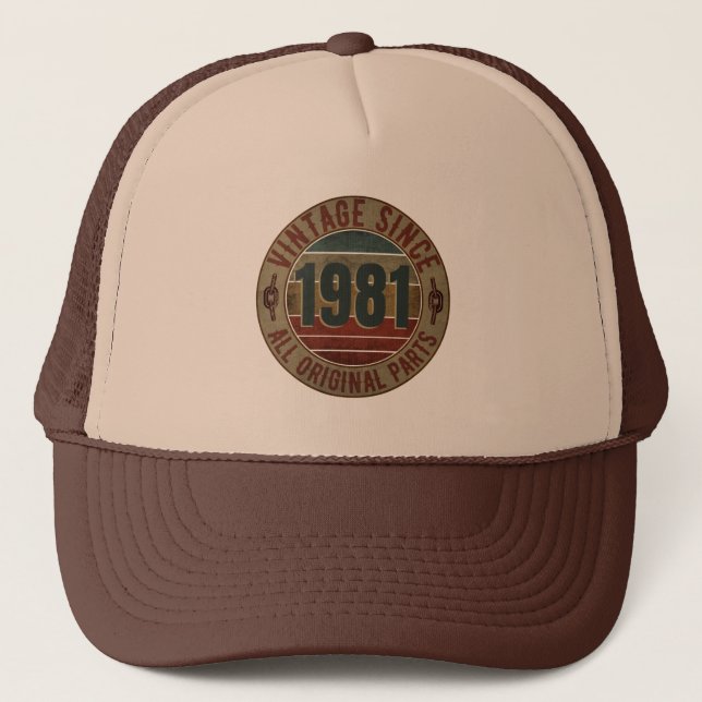 VINTAGER GIFT-TRUCKER-HAT 1981 TRUCKERKAPPE (Vorderseite)