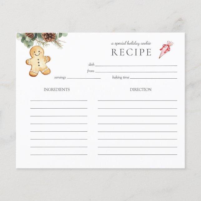 Vintager Gingerbrot-Keks Mann Holiday Baking (Vorderseite)