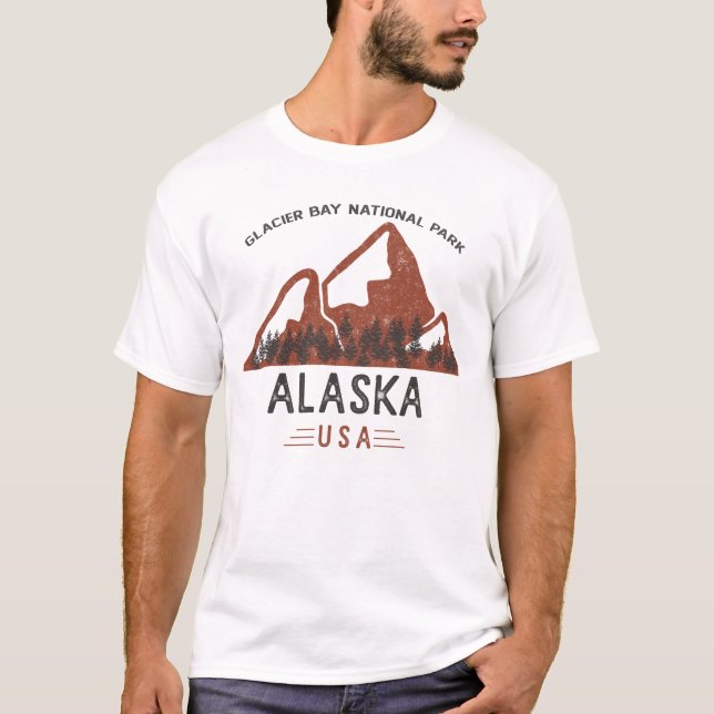 Vintager Glacier Bay-Nationalpark T-Shirt (Vorderseite)