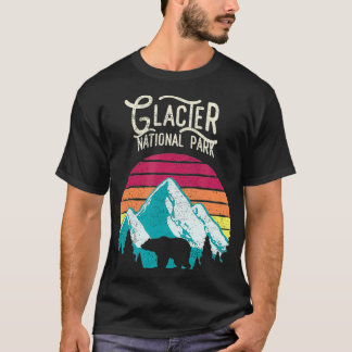 Vintager Glacier Nationalpark Bären Retro T-Shirt