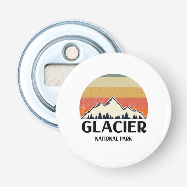 Vintager Glacier-Nationalpark Flaschenöffner (Vorderseite)