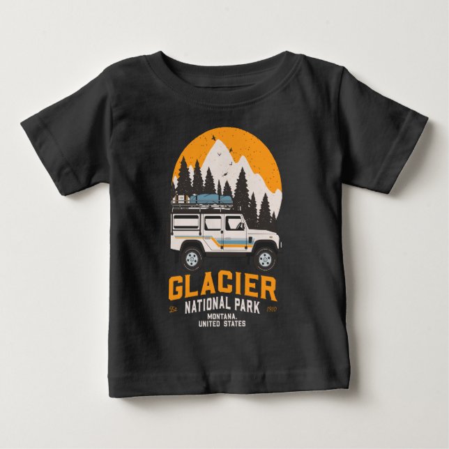 Vintager Glacier Nationalpark Locarno Baby T-shirt (Vorderseite)
