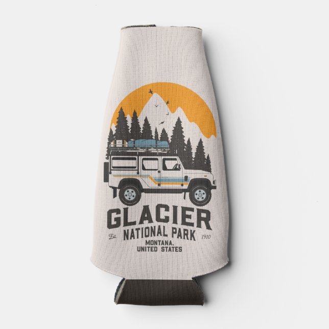 Vintager Glacier Nationalpark Locarno Flaschenkühler (Vorderseite)