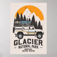 Vintager Glacier Nationalpark Locarno