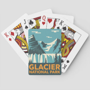 Vintager Glacier-Nationalpark Spielkarten
