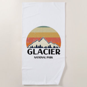 Vintager Glacier-Nationalpark Strandtuch