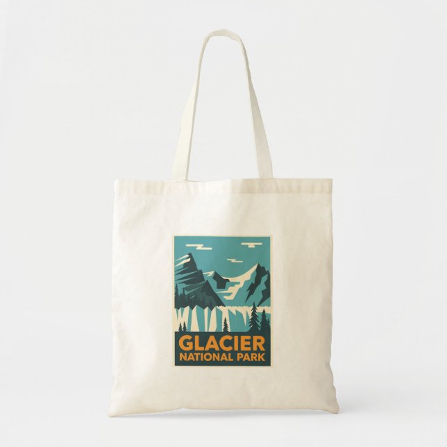 Vintager Glacier-Nationalpark Tragetasche (Vorne)
