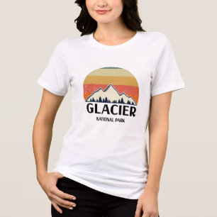 Vintager Glacier-Nationalpark Tri-Blend Shirt