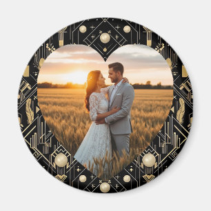 Vintager Glamour Art Deco Hochzeitsmagazin Magnet