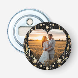 Vintager Glamour Art Deco Hochzeitstag Flaschenöffner