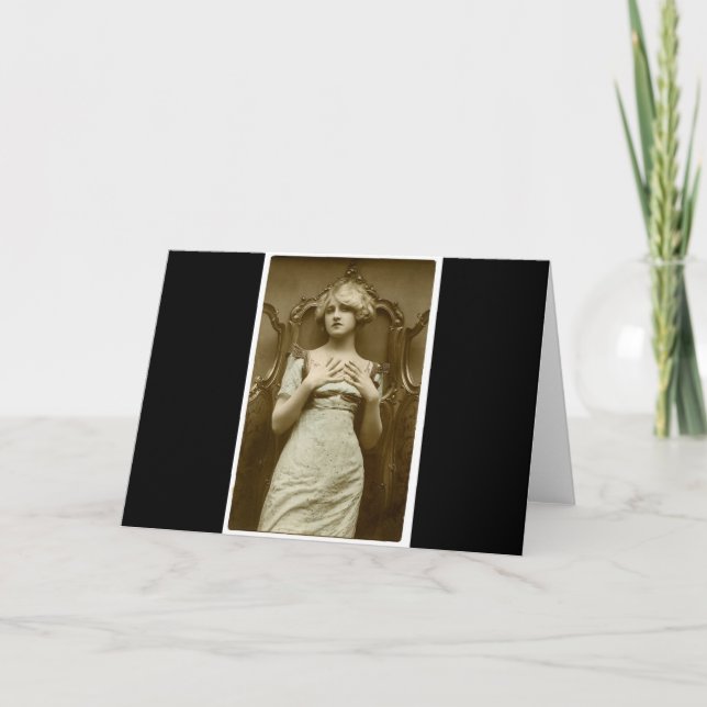 Vintager Glamour Girl Karte (Vorderseite)