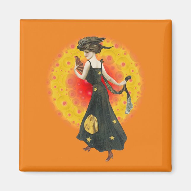 Vintager Glamour Girl Magnet (Vorne)