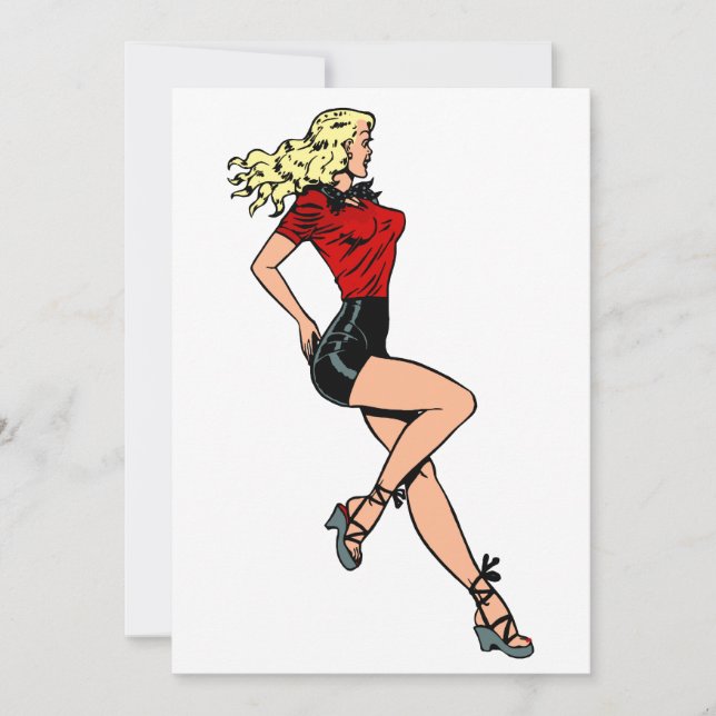 Vintager Glamour Girl Next Door, Blond Blombshell (Vorderseite)