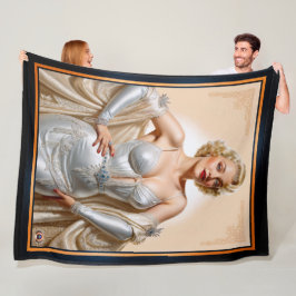 Vintager Glamour Hollywood Blonde Beauty Fleecedecke
