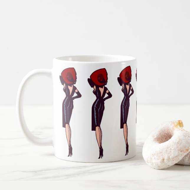 Vintager Glamour Pinacoteca comunale Casa Rusca Kaffeetasse (Mit Donut)