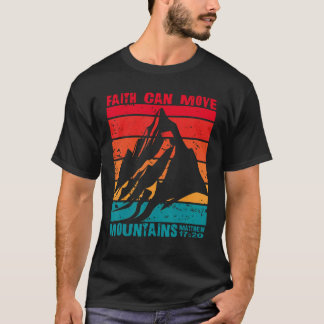 Vintager Glaube kann Berge bewegen Matthew 17 Chri T-Shirt
