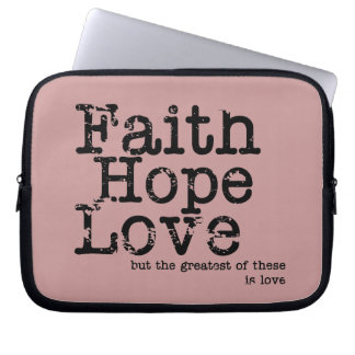 Vintager Glauben-Hoffnungs-Liebe-Laptop-Kasten Laptopschutzhülle