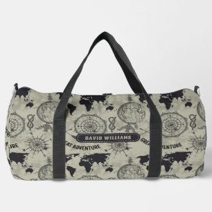 Vintager Globe Compass Weltkarte Individuelle Reis Duffle Bag