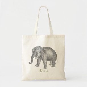 Vintager glücklicher Baby-Elefant Tragetasche