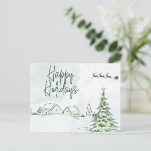 Vintager glücklicher Urlaub Feiertagspostkarte