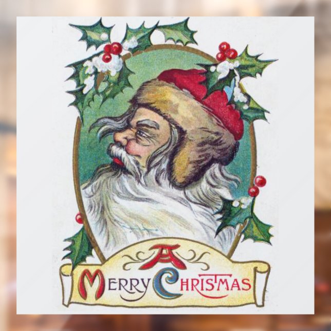 Vintager Gnome Weihnachten Fensteraufkleber (Blatt 2)