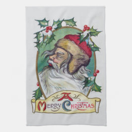 Vintager Gnome Weihnachten Geschirrtuch