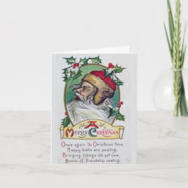 Vintager Gnome Weihnachten Karte