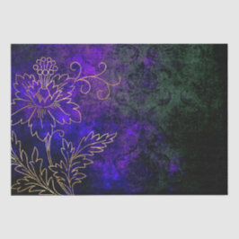 Vintager Goldflorengatter Seidenpapier