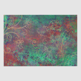 Vintager Goldflorengatter Seidenpapier