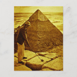 Vintager Golf in den Pyramiden Postkarte