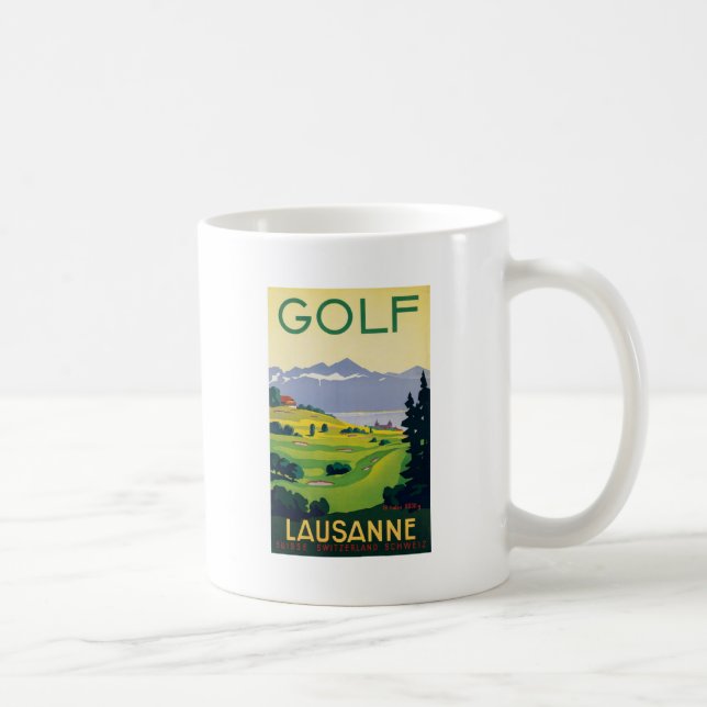 Vintager Golf Lausanne Kaffeetasse (Rechts)