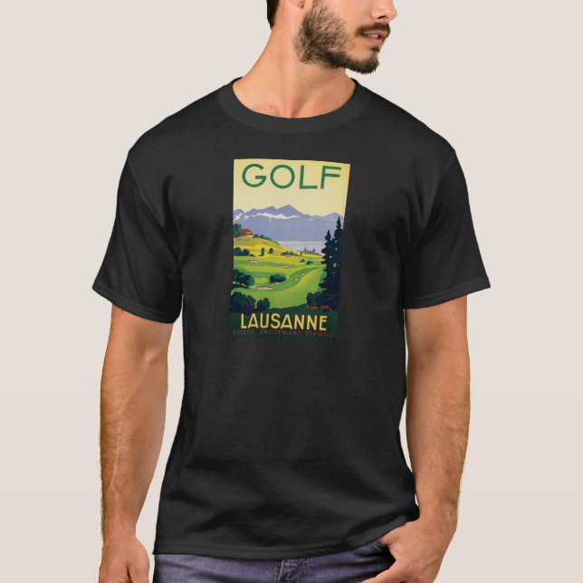 Vintager Golf Lausanne T-Shirt (Vorderseite)